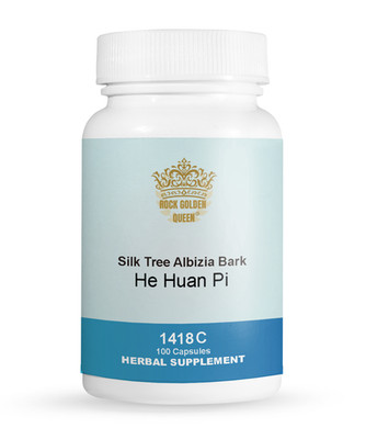 1418C He Huan Pi,  Albizia Bark (Raw), 100 Capsules/bottles, 2 bottles