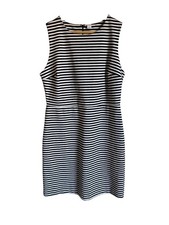 Old Navy Black White Striped Sleeveless Pencil Dress Size Large Stretch