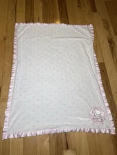 Nuby White Pink Bunny Rabbit Security Blanket Lovey