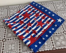 XL Extra Large Size Patriotic Bandana Scarf Red White Blue Stars Design 26 x 26
