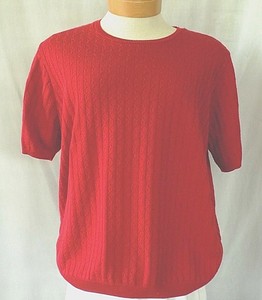 short sleeve plus size red sweater