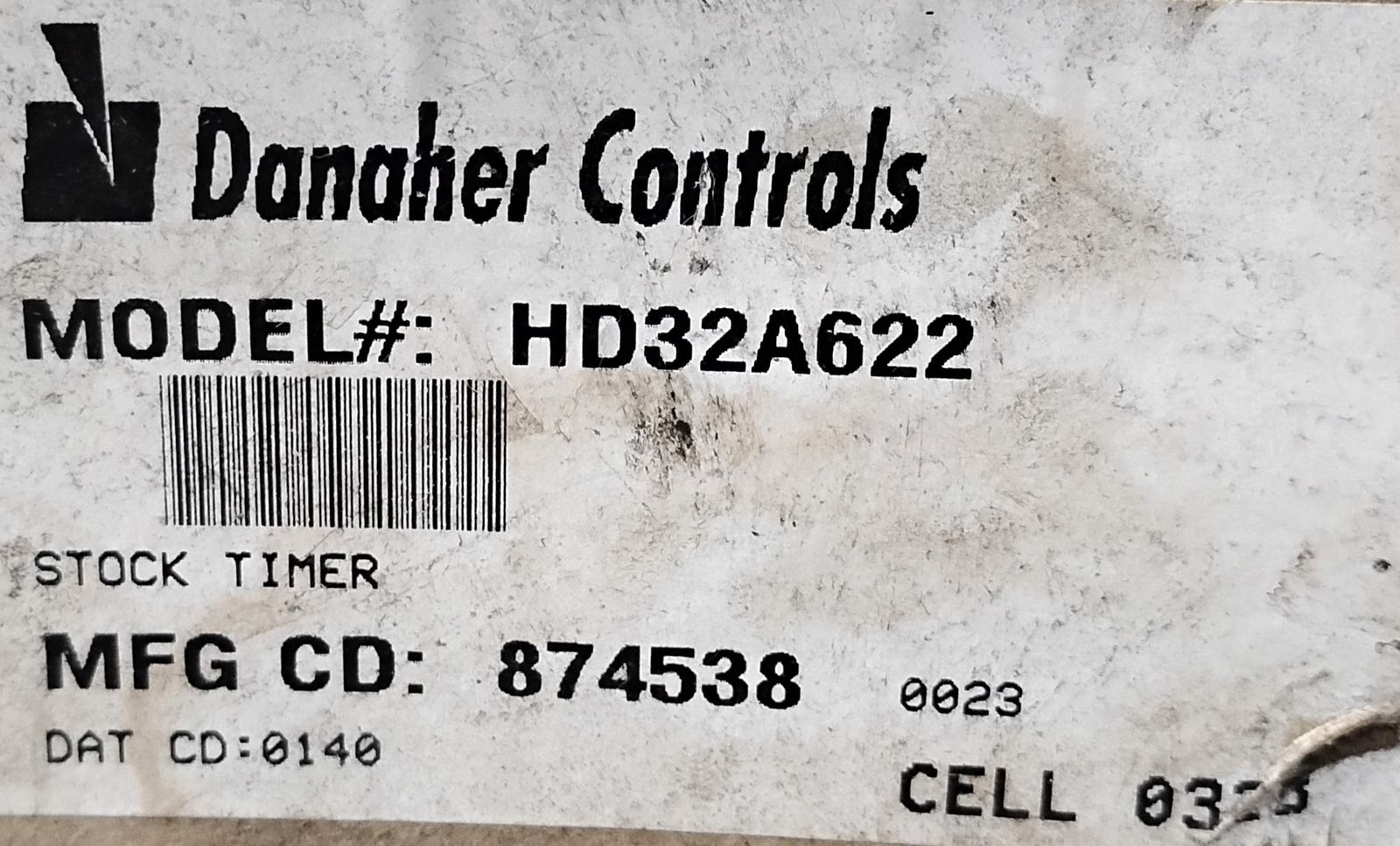 Danaher Controls Eagle Signal HD32A622 120 V AC 5.5 min Electric Reset Timer