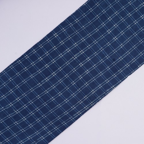 Indigo Blue Cotton Hand Block Print Fabric Indian Sanganeri Dabu Fabric 3 Yard - Picture 4 of 7
