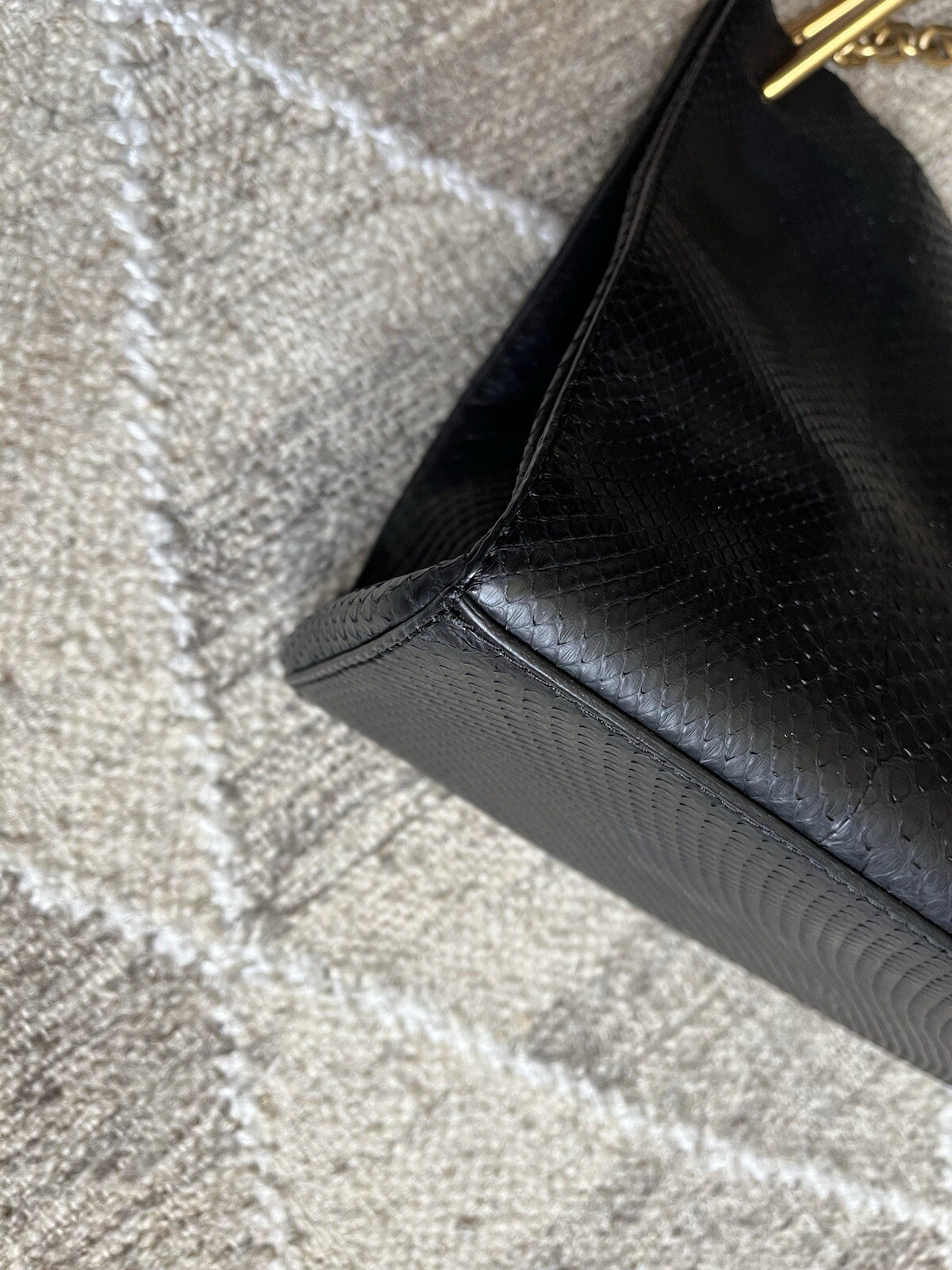 Calvin Klein Collection Black Python Snakeskin Sh… - image 11