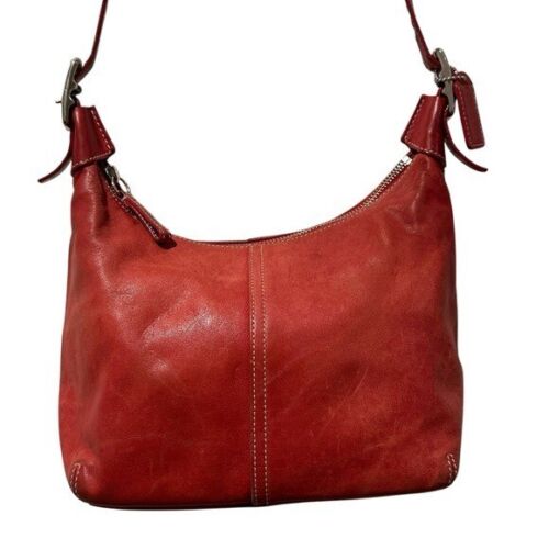 Coach Legacy rot Leder wandelbar Crossbody Hobo Bag Schultertasche 9566 Vintage - Bild 4 von 14