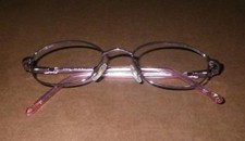 Auth Disney Princess Snow White Kids Eyeglasses Frames 43MM Rose Pink Ribbon