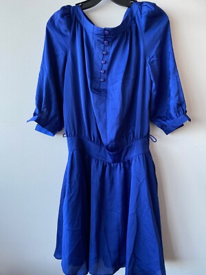 New Vanessa Bruno Dress Dresses Cloth Clothes Size S Blue