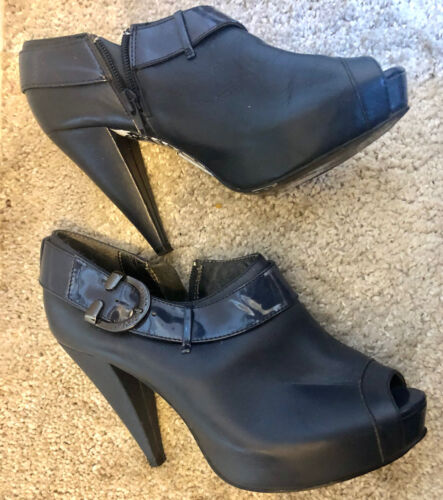 Ladies Miss Sixty Blue Leather Shoes, Heel, Size UK 3 - Afbeelding 1 van 8
