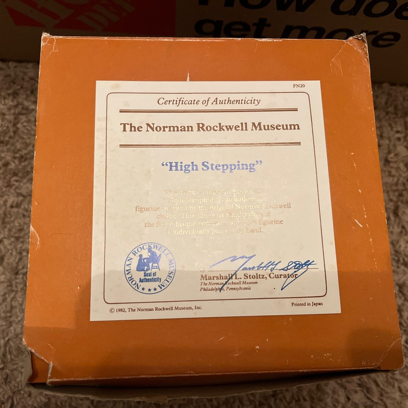 “High Stepping” By Norman Rockwell 1982 Norman Rockwell Museum with Certificate
