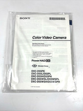 Sony Color Video Camera Operating Instructions DXCAD55PK D55L H WSL SPL PH PL