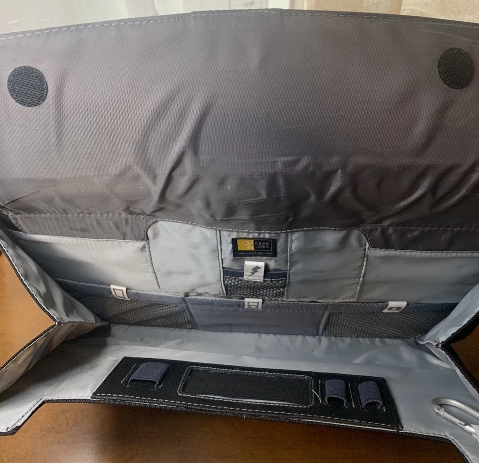 Black Neoprene Messenger Briefcase Device Document Travel Shoulder Bag - Image 4 of 4