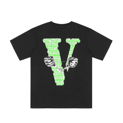 Big V Letter T-Shirt NeverBrokeAgain Shirt Hip Hop Handcuffs