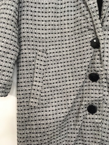 Vintage Womens Jacket Set Up 80’s Grey Black long Line blazer Retro Size 14 - Picture 4 of 11