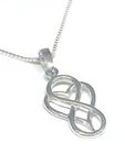 925 Sterling Silver Celtic Entwined Infinity Heart Love Pendant Necklace