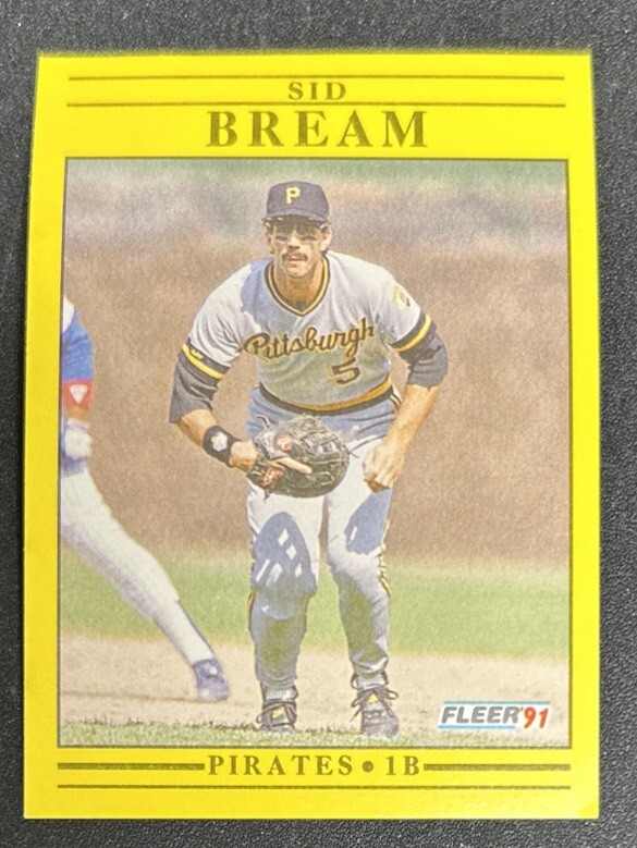 1991 Fleer Sid Bream Baseball Card #35 Pirates 1B GD O/C
