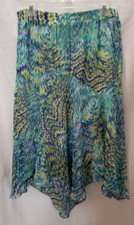 SAG HARBOR PETITE SKIRT MULTI COLORS ASYMMETRICAL HEMLINE SIZE P LARGE 2336