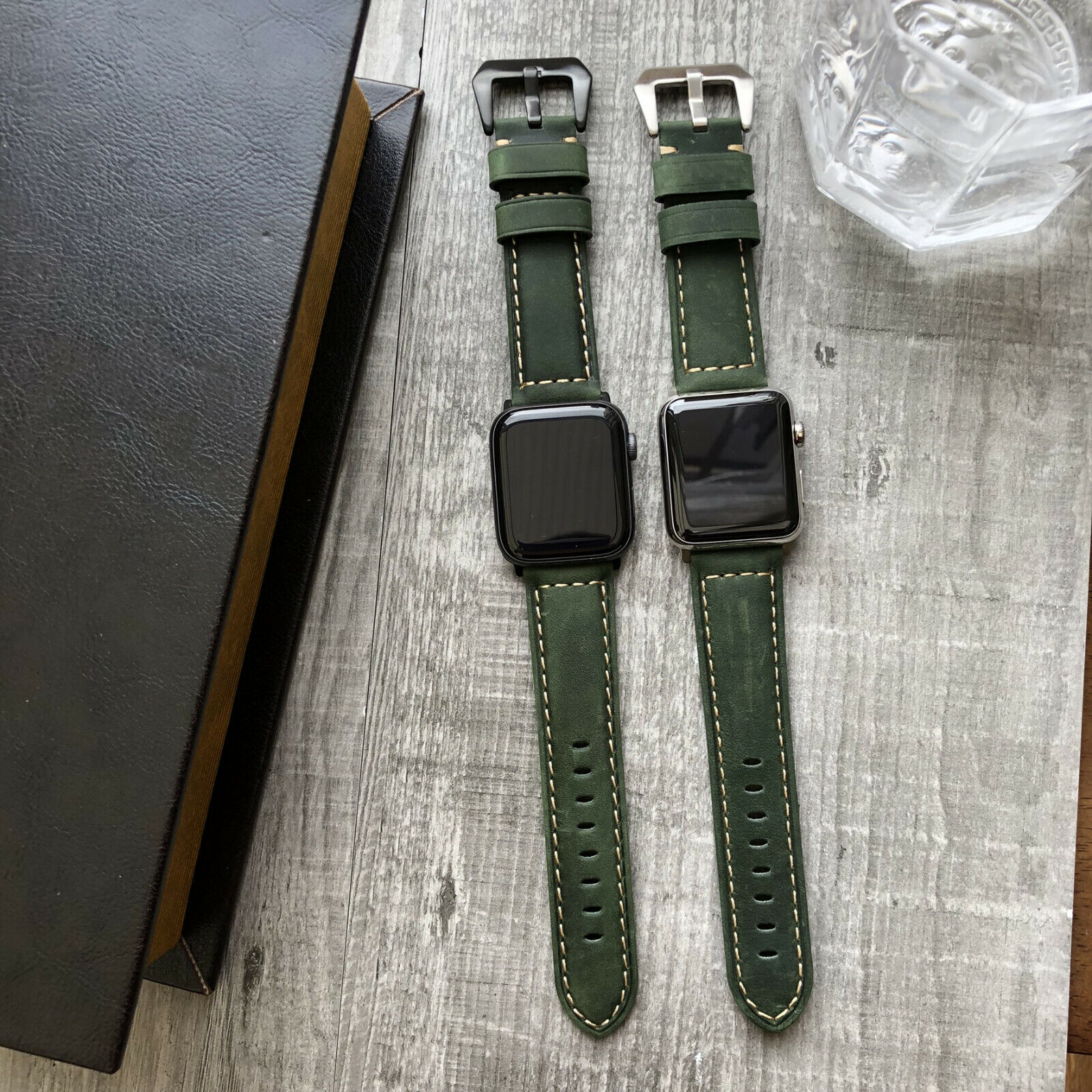 Apple Watch Band 8, 7, 6, SE, 5, 4, 3 - SoftTouch - Khaki Green M