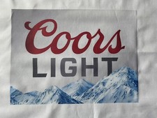 1 Coors Light Beer Quilt Block Head Blue Mountains Beer Logo Material Fabric