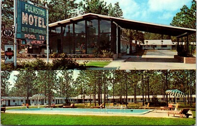 Postcard Folkston Motel Pool Howard Johnsons Georgia B182