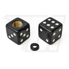 2x Plastic Valve Cap for Car Tyres, Bicycle Tyres | Cube in Black