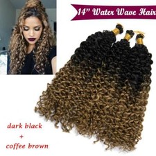 Afro Water Wave Braids Hair Extensions as Human Braiding Crochet Braids Blonde