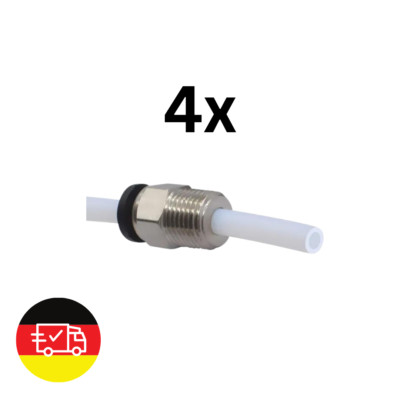4x PC4-01  M10 Steckverbinder 3D-Drucker Pneumatik PTFE Verbinder Push Fit