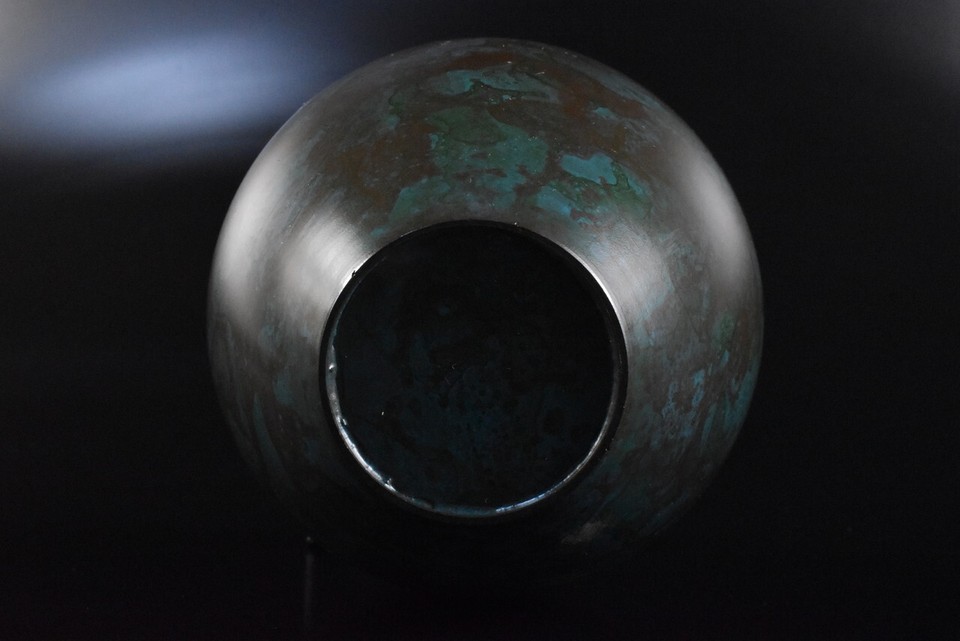 K6510 Japanese Casting copper Shapely FLOWER VASE Ikebana eBay