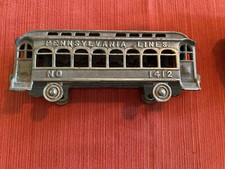 Antique Cast Iron Train Car Pennsylvania Lines 1412