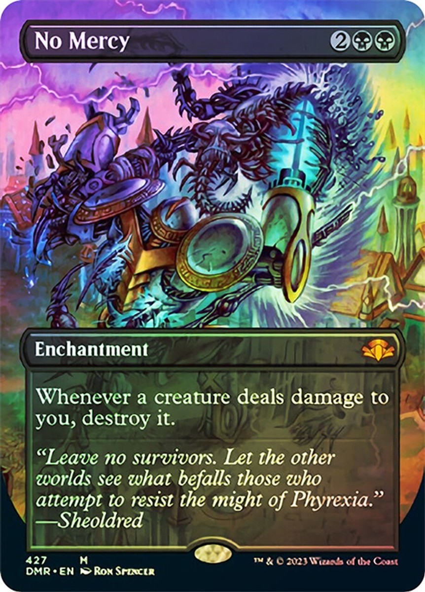 New NM+ FOIL MTG No Mercy Borderless Dominaria Remastered