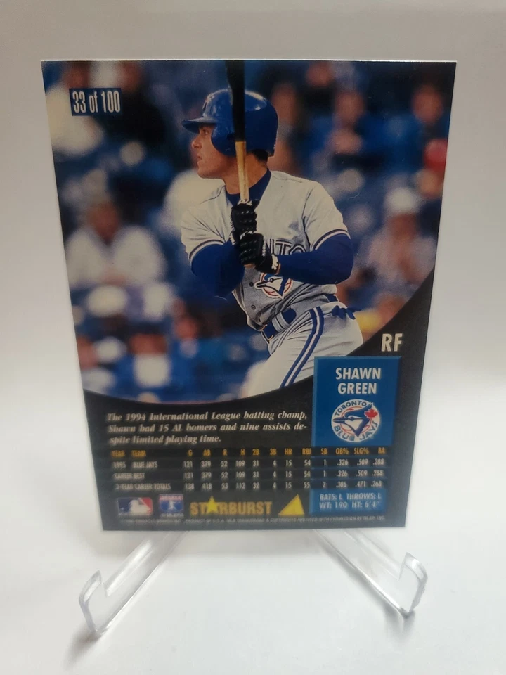 1996 Pinnacle Starburst Artist Proof #33 Shawn Green  - Image 2 of 2