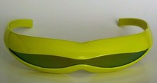 Robot, Space Alien, Cyclops Futuristic wrap shield sunglasses Yellow/ polarized