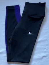 Nike Dri-Fit Women  s Leggings Size XS NWT Black Purple