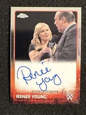 RENEE YOUNG 2015 Topps Chrome WWE Auto Autograph On Card