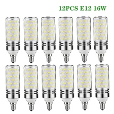 16W E12 LED 6000K Corn Bulb Light Candelabra Ceiling Fan Lamp Daylight White