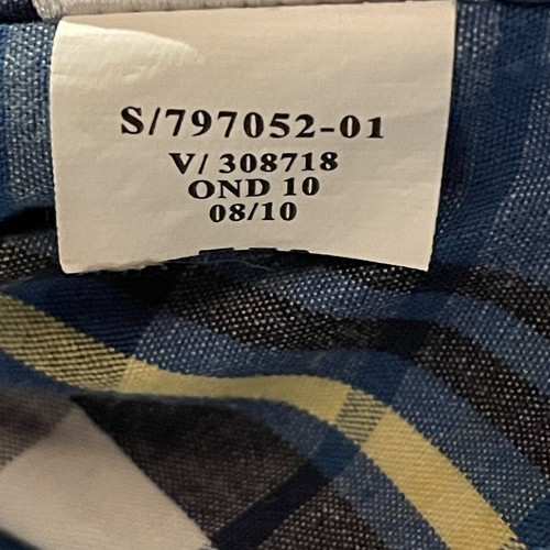 Camisa Old Navy Pearl Snap para Hombre 2XL Azul Amarillo a Cuadros Mangas Largas Occidental - Imagen 11 de 17