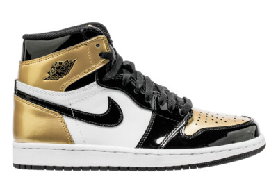 Nike Men's Air Jordan 1 NRG Black Gold White 861428-007 Fashion