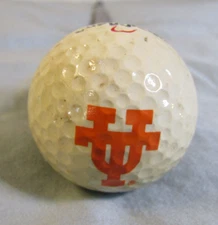 Vtg Bridges "University of Tennessee" GOLF,  Brass Knob Walking Cane/Stick 36"