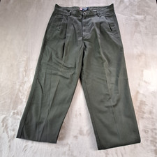 Chaps Pants Men's 36W 29L Green Pleated Business Casual Ralph Lauren