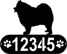 Samoyed Dog PAWS House Address Sign or Name Plaque - Made in USA