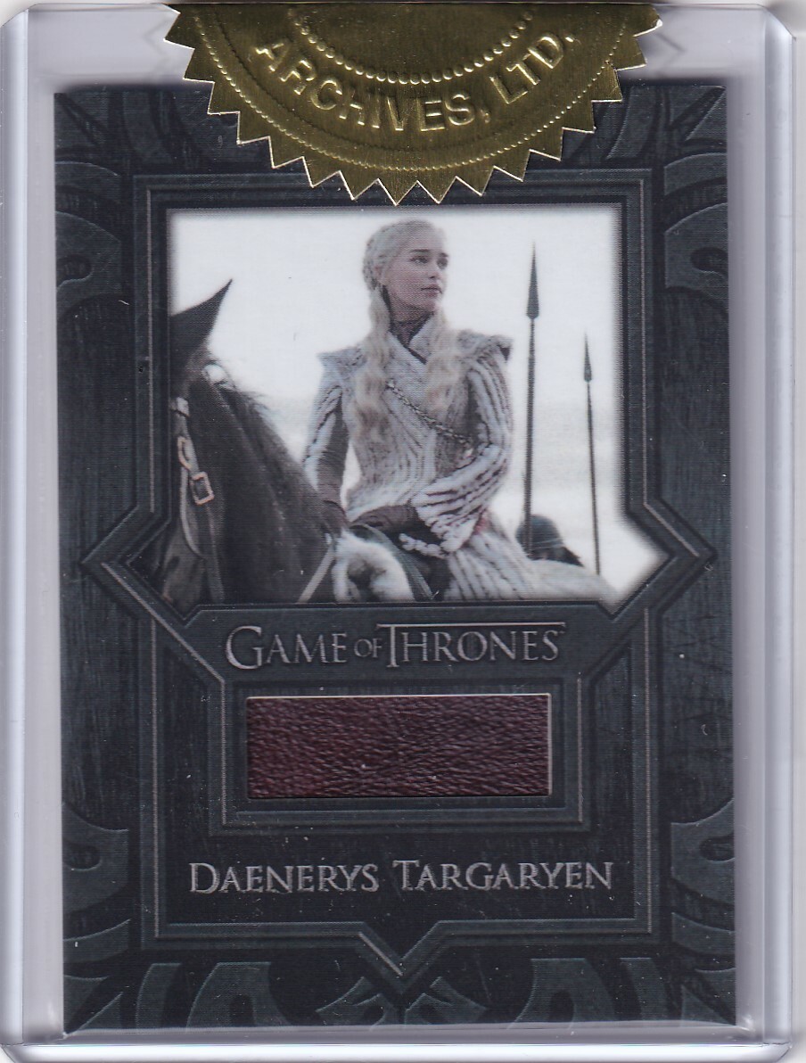 targaryen card sleeves Game Of Thrones Complete Daenerys Targaryen Relic Card VR18 Piece oi her  Gloves