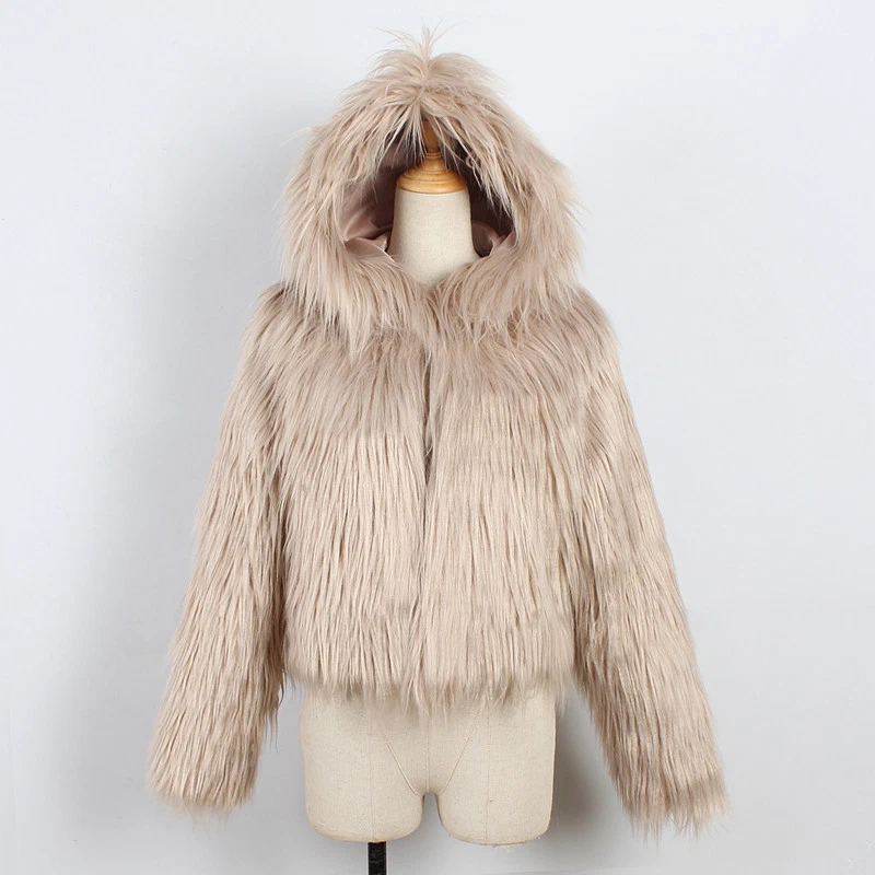 Fluffy fur hotsell hoodie