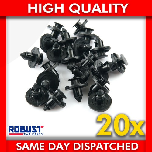 20X WHEEL ARCH LINING SPLASH GUARD CLIPS FOR NISSAN 8MM PLASTIC TRIM