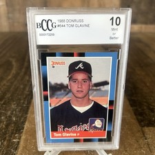 1988 Donruss Tom Glavine #644 RC Rookie Card Braves BCCG 10