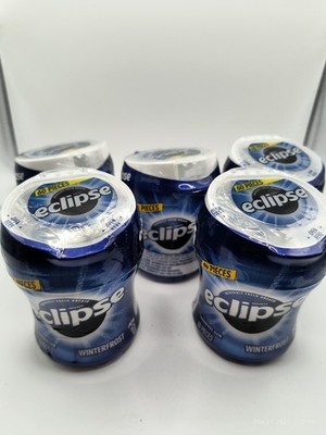ECLIPSE Winterfrost Sugarfree Gum, 60 Count Each 5 Bottles Ex 8/26 Sealed 