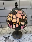 Vintage Tiffany Style Stained Glass Table Lamp-11” no issues