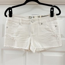 Indigo Rein Distressed Cutoff Jean Shorts White sz 7