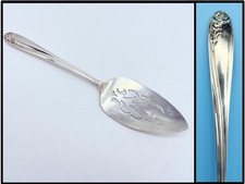 Vintage TUPPERWARE ROSE Rogers International Silver 9-3/4" Pierced Pie Server