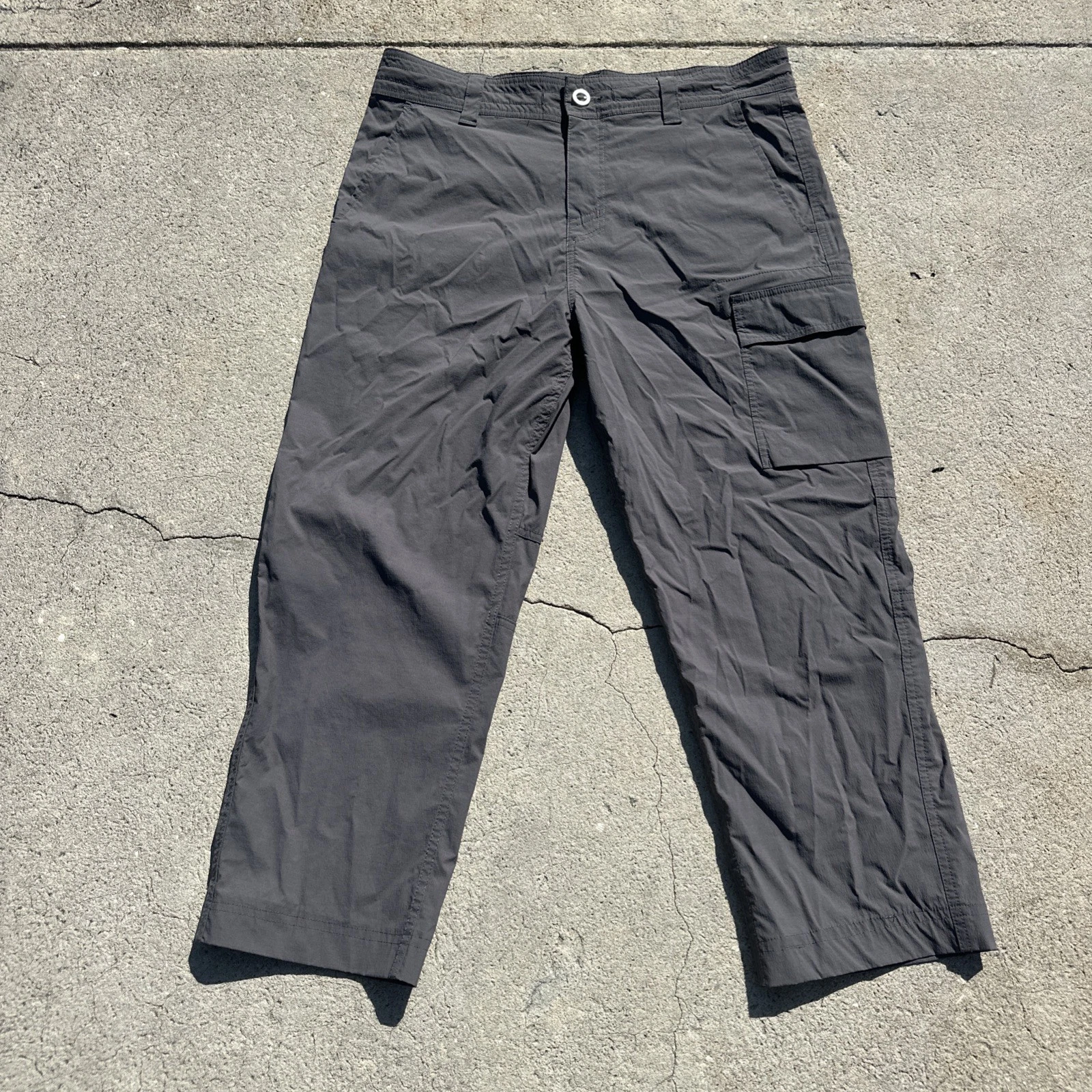 Pelagic Traverse Pants Mens 36x25 (No Size Tag) Hemmed Gray Nylon Fishing Cargo