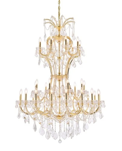 Elegant Lighting Maria Theresa 46" 36 Light Royal Crystal Chandelier - Picture 3 of 8