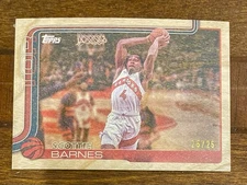 🔥#25/25 ~ 1/1🔥 2025-26 Topps Flagship Scottie Barnes #31 WOOD SSP Raptors